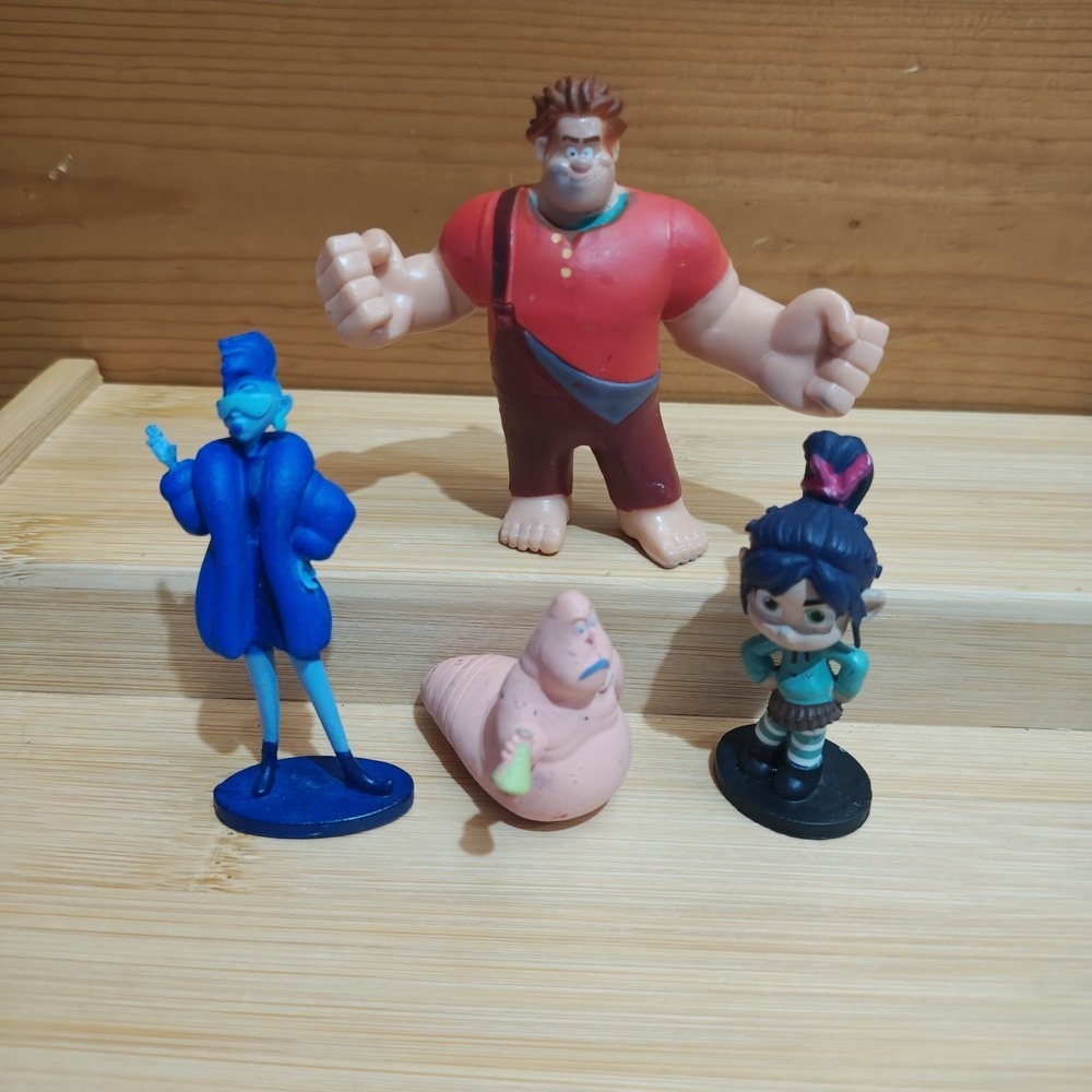 Lot of 4‎ Wreck it Ralph 2" Mini Figures Yesss! Double Don Cake Topper